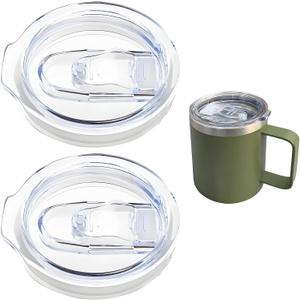 2 Pcs Replacement Lid,Cup Lid,16oz Classic Beer Stein,Clear Replacement Spill Proof Cup Lids With Sealing Silicone Ring, Bpa-Free, Dishwasher Safe For Drinking Cup Cover