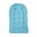 44-in x 27-in Sky Blue Patio Chair Cushion