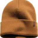 FURTALK Beanie for Men Women Cuffed Thick Knitted Unisex Winter Hat Beanies Skull Cap (Brown)