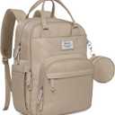 RUVALINO Diaper Bag Backpack-Multifunction Baby Travel Bag with Changing pad, Insulated Bottle Holders & Pacifier Case, Large Capacity, Waterproof, Clay