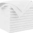 AIDEA Microfiber Cleaning Cloth White 10PK, Microfiber Towels for Cars, Premium Car Cloths, Dusting Cloth Lint Free Cleaning Rags for SUVs, House, Kitchen, Window, Workshops,12×12"