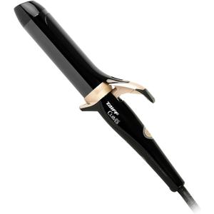 TAIFF Curves | 1 1/2" Curling Iron  Black Titanium Hair Curler with Clamp | Dual Voltage | 9ft Swivel Cord | Professional Styling Tool for All Hair Types | Fixed Temperature 410F