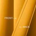 Mrs.Naturall Yellow Short Curtains 24 inch Length for Small Windows Rod Pocket Room Darkening Thermal Blackout Tier Curtains for Kitchen Girls Bedroom Bathroom 34 x 24 Inches Long Mustard Gold Yellow