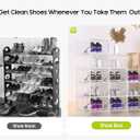 Kuject X-Large Shoe Storage Boxes Organizers Clear Plastic Stackable 12 Pack, Shoe Rack & Holder Substitute, Sneaker Containers, Toy Storage Organizer Bins for Entryway, Closet, Under Bed, Grey