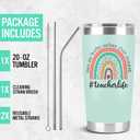 Teacher Tumbler Gifts For Women, Teacher Appreciation Week Gifts from Students, Back To School, Retirement, Christmas Gift Ideas, 20 Oz Tumbler Cup