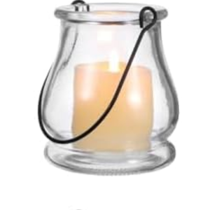 Pack Of 4 Cabilock Candle Stands with Handles 4 Inch Glass Candle Holders for Indoor Outdoor Decor Tea Light Holders Hydroponic Planters Multipurpose Ornaments for Party Wedding Home