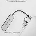 IM INNOMAX Aluminum, USB C to USB Hub, Multiport USB 3.0 Adapter with 4 USB 3.0 Ports for All Computers: MacBook, iPad Pro, Windows Laptops, comuter to Connect Flash Drive, HDD, Printer, Mouse etc