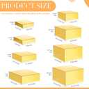 Geelin 8 Pack Acrylic Buffet Risers - 3 to 10 Inch Decorative Cube Boxes, Display Stands with Hollow Bottoms for Food Jewelry Table Display Supplies(Gold,Flat)