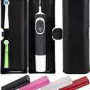 ibrush Electric Toothbrush Travel Case Compatible with Oral-B Compact Hard Shell for Handles up to 20 cm, Protective Toothbrush Holder for Travel & Daily Use (Black)