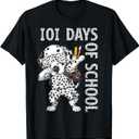 101 Days School Dabbing Dalmatian Dog Teachers Kids T-Shirt, S