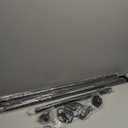 Curtain Rods No Drilling, Adjustable 51–168 Inch, Black