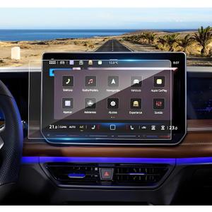 2025 2026 Tiguan Screen Protector, Only for VW Tiguan (SEL R-Line/SEL R-Line Turbo) (15-inch Touchscreen), 9H Tempered Glass 2025 2026 Tiguan Accessories Anti-scratch&HD Transparent 15"