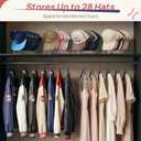 Vtopmart 4 Pack Hat Organizer Holder for Baseball Caps Storage, Clear Hats Display Stand Holds Up to 28 Caps for Closet, Dresser