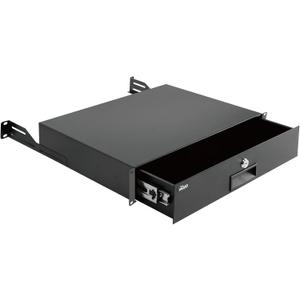 Tecmojo 2U Rack Drawer,Rack Mount Drawer for 19in Network Equipment/Server/AV Rack or Cabinet Enclosure,Sliding and Lockable Server Rack Drawer - Load-Bearing 44lb (20kg),with Cable Management Holes