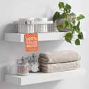 Homeforia 20 Inch Floating Shelves, High-End Solid Pine Wood, Set of 2