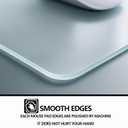 Glass Mouse Pad, Gaming Office Home Clear Glass Mousepad, Computer Keyboard and Laptop Desk Mat for Gamer
