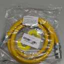 72" Flexible Gas Line Hose,Appliance Gas Line with Connector 1/2" MIP 1/2"FIP Fitting OD(1/2" ID) Gas Range Connector Kit for Stove,Gas Stove,Dryer,Water Heater By MIFLUS