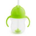 Munchkin Any Angle Sippy Cup for Toddlers, Spill Proof Weighted Straw Cup with Transition Handles for Babies 6 Months and Up, 7 Ounce, Green (1 Count (Pack of 1))