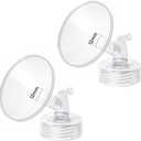 2pcs 12mm Flange Compatible with Spectra S1 S2 9 Plus Synergy Gold Ameda MYA Motif Luna Breast Pump, Replacement to Spectra Pump Parts, Breast Pump Shields 12mm Replace S1 S2 Parts