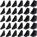 BENECREAT 36Pcs 6 Sizes Triangle Protector Translucent Plastic Corner Guards Covers Proofing Edge Protector for Picture Frame Mirror Ceramic Glass Transparent Protection, Black