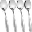 Pekky Stainless Steel Dessert Spoon, 12 Pieces Small Spoons Set