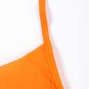 AUROLA Influence Strappy Bra Sports Bras for Women, Backless Padded Impact Strappy Bra Workout Gym Yoga with Removable Cups (Orange)