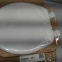 Mayfair Linden Slow Close Toilet Seat, Non Slip Heavy Duty Wood, Easy Install, Round, White