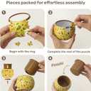 PieceRelax 3D Puzzle Planter 80 Pieces - Flower Pot - Hello Pumpkin Season, for Mom, Home Decor Flower Pots for Indoor Cactus, Succulents Pots [K1107]