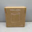 Mbillion Bathroom Trash Can with Lid Slim Stainless Steel Small Bathroom Garbage Can 10 Liter, 2.6 Gallon Soft Close, Step Pedal, Slim Wastebasket for Toilet, Office, Bedroom,Dark Grey