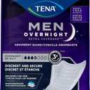 TENA Men Overnight Incontinence Guard, Bladder Control, Discrete, Overnight Absorbency, 120 Count