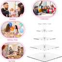 Weddingwish 5 Tier Cupcake Stand, Acrylic Cupcake Tower Stand, Square Tiered Display Stand, Clear Dessert Table Display Stand for Wedding,Birthday,Party