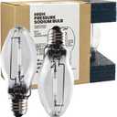 LU150/MED High Pressure Sodium Light Bulb, 150 Watts, ED17/MED, Medium Base (E26), ANSI Code S55, 16200 Lumen, 24000 Life Hours, Clear Bulb, 2100K, 2 Pack
