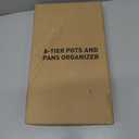 MUDEELA Pots and Pans Organizer Rack under Cabinet 14.55in Height, 8-Tiers Adjustable Pot Rack with 3 DIY Methods, Pot Lid Organizer inside Cabinet for Kitchen Pantry Organization and Storage (LightDuty-15"H-Black)