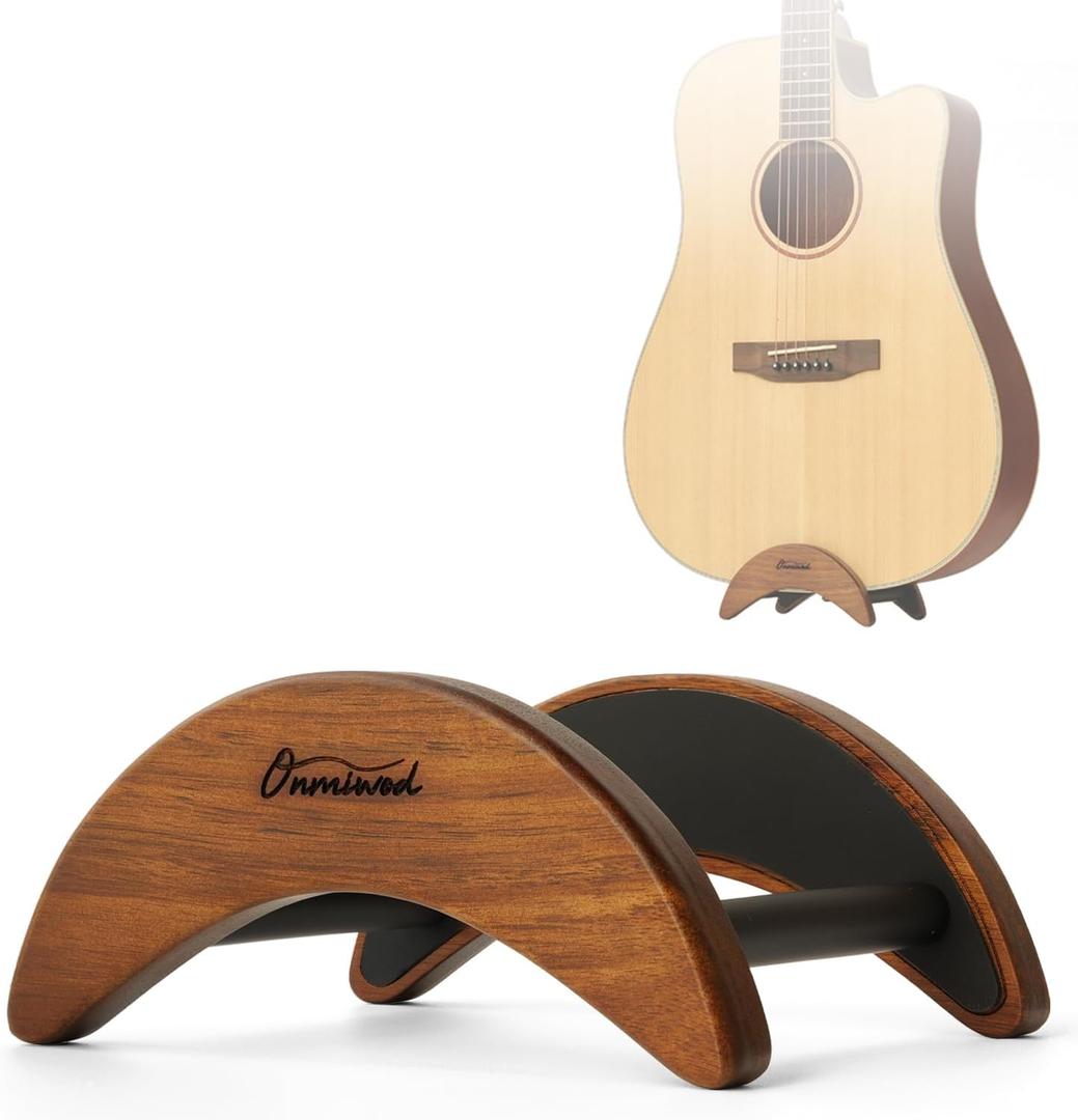 Acoustic Guitar Stand, Clip-On Self-Standing Solid Wood Guitar Stand, Portable Lightweight Guitar Stand Floor, Guitar Holder for Travel and Stage, Gift for Acoustic, Classic and Folk Guitar M-Size