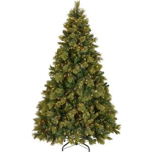 National Tree Company 7.5ft Pre-Lit Carolina Pine Artificial Christmas Tree
750 Clear Lights, 1,399 Tips, Includes Stand, Green