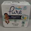 Pampers Pure Protection Baby Diapers, Size 0 (10 lbs ), 128 Count, Up to 100% Leakproof, Premium Plant-based Skin Protection, Hypoallergenic Soft Diapers (Newborn)