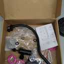 Hibbent All Metal High Pressure Rainfall 10'' Shower Head, CUPC Certified Handheld Showerhead Combo, 12'' Adjustable Shower Extension Arm, 10-Spray, 71'' Hose, Adhesive Showerhead Holder, Matte Black