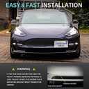 No Drill License Plate Holder Fits 2017-2023 Tesla Model 3 | Front Bumper Tow Hook License Plate Mount Bracket, Durable Front Plate Frame, Anti-Theft Screws Included