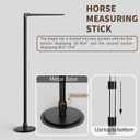 THOUSANDSUNNY Horse Measuring Stick, Height Measuring Rod Tools for Horse Cattle Farm Livestock Telescoping Foldable Ruler