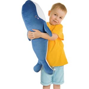 Blue Whale Plush Toy, Large Stuffed Animal, 31.4IN Super Soft Body Pillow, Whale Stuffed Animal for Girls & Boys (Medium)