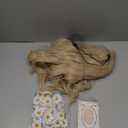 Linfairy 70s Long Blonde Wavy Hippie Wigs with Sunflower Headband Halloween Cosplay Costume Wig for Women Party (Blonde)