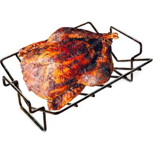 Green Egg Porcelain Coated Rib Rack - Holds 6 Racks of Ribs, Fits 18"+ Smokers & Grills
