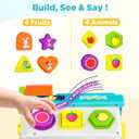 Learning Toys for 1,2 Year Old Girl Boy Gifts, Montessori Shape Sorting Toys for Toddler 1-3 Age, Musical Educational Baby Toy 12-18 Month, Christmas Birthday Gift for 1-2 Year Old Girl Boy