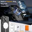 Innaght Magnetic for iPhone 15 Pro Case with Stand,Compatible with MagSafe,Rugged,Heavy Duty,Protective case Kickstand,[Built-in Invisible Stand],Black