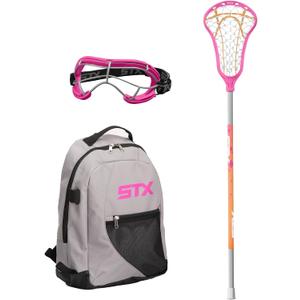 STX Exult Rise Girl's Lacrosse Starter Set with Stick, Goggles & Backpack