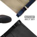 DOOPAI Canvas Web Belt with Stretch Flexibility, Elastic Belt Fit, Top Military Buckle - Adjustable, Cut to Fit