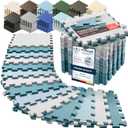 bemaxx Gym Mats Set - 18 pcs EVA Interlocking Foam Floor Tiles (12.6"x12.6"x0.4") 18sqft Protective Gym Flooring Sports Home Workout Exercise Mats Puzzle Garage Fitness Play-Room Pool Treadmill Bike
