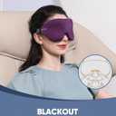 MZOO Luxury Sleep Eye Mask for Side Sleeper Men Women, Zero Eye Pressure 3D Sleeping Mask, Light Blocking Patented Design Night Blindfold, Soft Eye Shade Cover for Travel, Purple