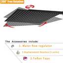 BESy 16 Inch Rain Shower Head, 16" Square Rainfall & High Pressure Stainless Steel Bath Showerhead, 1/16" Ultra Thin, Waterfall Full Body Coverage with Silicone Nozzle, Matte Black Finish