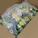 LVXINLI Artificial Cemetery Flowers Saddle-Shaped Tombstone Decorations Non-Fading UV-ResistantYellow and White Saddle